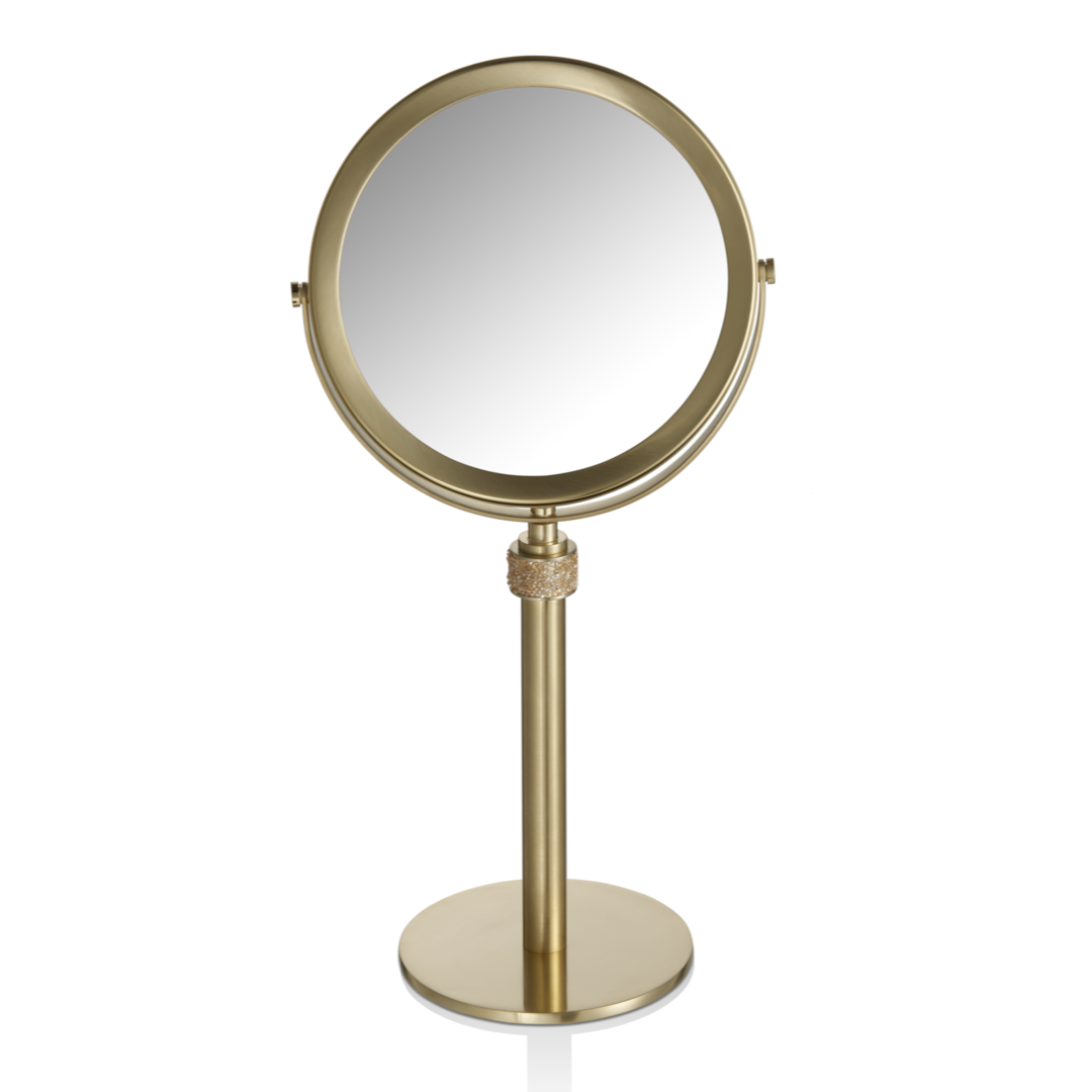 DW ROCKS SP 13 5X Cosmetic mirror - Gold Matte 24 Carat 5x Magnification