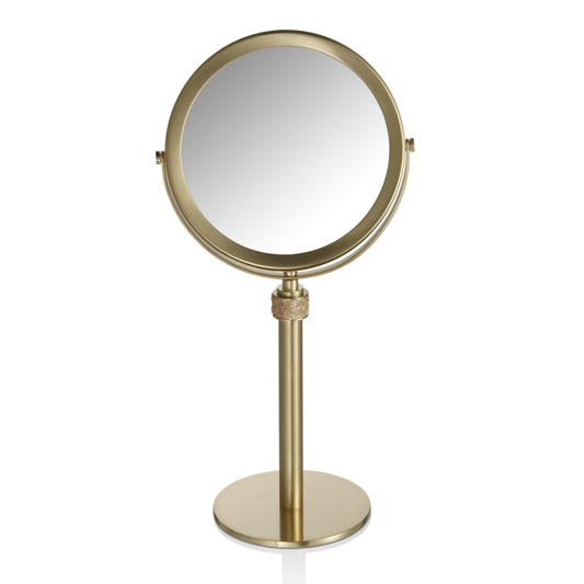 DW ROCKS SP 13 5X Cosmetic mirror - Gold Matte 24 Carat 5x Magnification